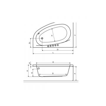 Экран под ванну Excellent (Экселент) Kameleon 170х56 см правый OBEX.KMP17WH белый