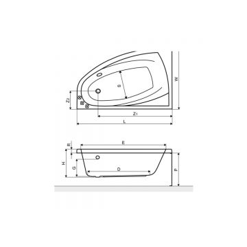 Экран под ванну Excellent (Экселент) Aquaria Comfort 160х56 см левый OBEX.AQL16WH белый