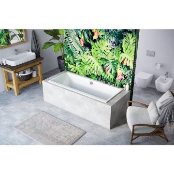 Ванна акриловая прямоугольная Excellent (Экселент) Pryzmat Slim 160x75 см WAEX.PRY16WHS белый