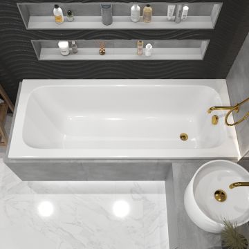 Ванна акриловая прямоугольная Whitecross Vibe 170х70 см белый 0105.170070.100