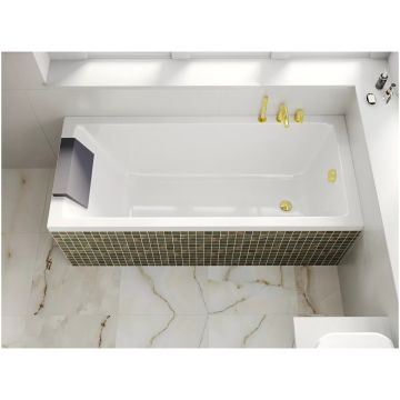 Ванна акриловая прямоугольная Whitecross (Вайткросс) Wave 120х70 см белый 0101.120070.100