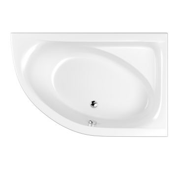 Ванна акриловая четверть круга Whitecross Aquarella 170х110 см правая ULTRA хром 0109.170110.100.ULTRA.CR