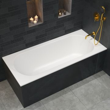 Ванна акриловая прямоугольная Whitecross (Вайткросс) Gin 170х75 см белый матовый 0217.170075.200