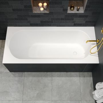 Ванна акриловая прямоугольная Whitecross (Вайткросс) Gin 170х75 см белый матовый 0217.170075.200