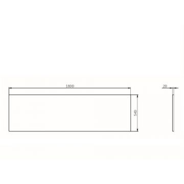 Панель фронтальная для ванны Am.Pm (Ам.Пм) Func 180х80 см W84A-180-080W-P белый