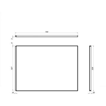 Универсальная боковая панель для ванны Am.Pm (Ам.Пм) Gem 75см W00A-000-075W-S белый