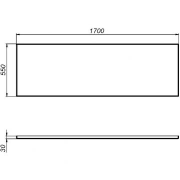 Панель фронтальная для ванны Am.Pm (Ам.Пм) Gem А1 170х70см W90A-170-070W-P1 белый
