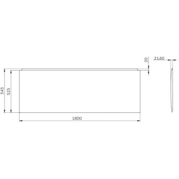 Панель фронтальная для ванны Am.Pm (Ам.Пм) X-Joy 180х80см W94A-180-080W-P белый