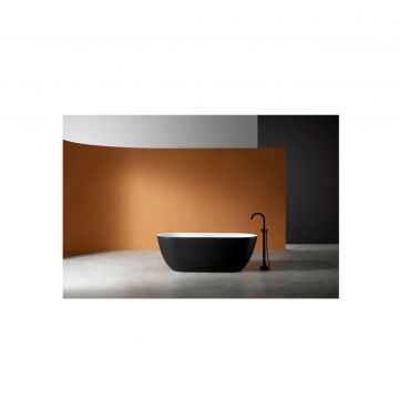 Ванна из искусственного камня Abber (Аббер) Frankfurt AM9941BW черно-белая матовая