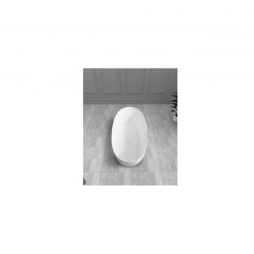 Ванна из искусственного камня Abber (Аббер) Stein AS9624-1.5 белая матовая