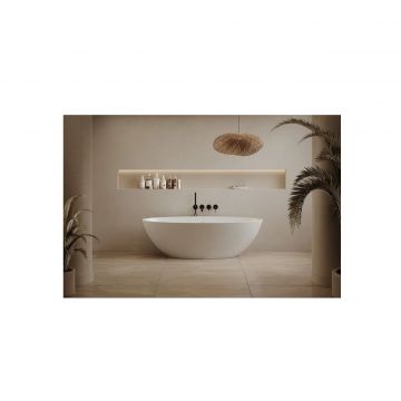 Ванна из искусственного камня Abber (Аббер) Stein AS9625-1.6 белая матовая