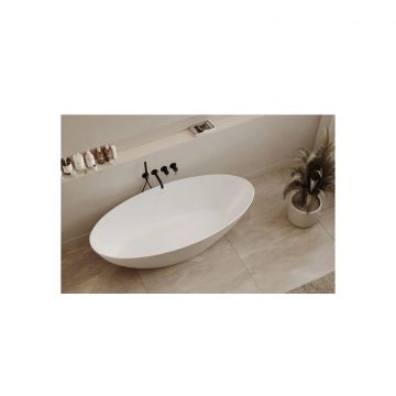 Ванна из искусственного камня Abber (Аббер) Stein AS9625-1.6 белая матовая