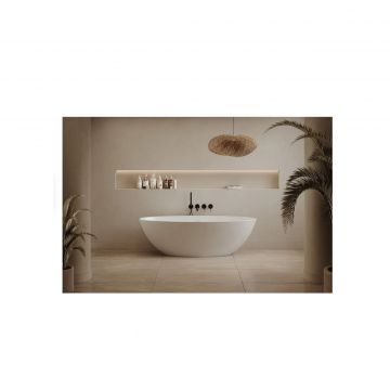 Ванна из искусственного камня Abber (Аббер) Stein AS9625-1.7 белая матовая