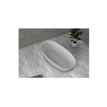 Ванна из искусственного камня Abber (Аббер) Stein AS9641-1.3 белая матовая