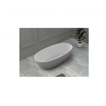 Ванна из искусственного камня Abber (Аббер) Stein AS9641-1.3 белая матовая