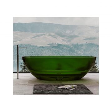 Прозрачная ванна Abber (Аббер) Kristall AT9702 Emerald зеленая