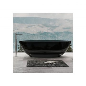 Прозрачная ванна Abber (Аббер) Kristall AT9702 Onyx черная