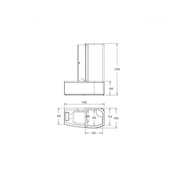 Акриловая ванна Gemy (Геми) G8040 B R белая
