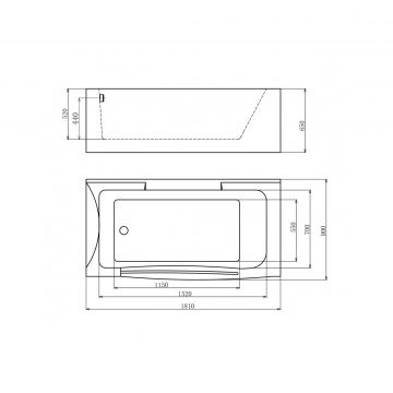 Акриловая ванна Gemy (Геми) G9055 K L белая
