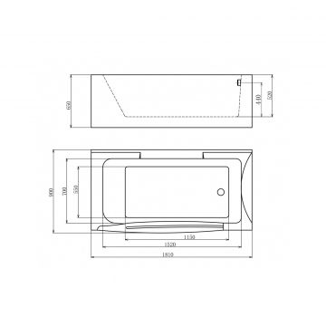 Акриловая ванна Gemy (Геми) G9055 K R белая