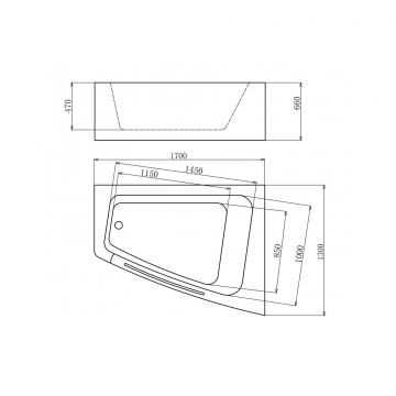 Акриловая ванна Gemy (Геми) G9056 B R белая