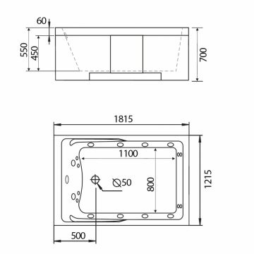 Акриловая ванна Gemy (Геми) G9061 K R белая