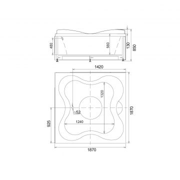 Акриловая ванна Gemy (Геми) G9089 K R белая