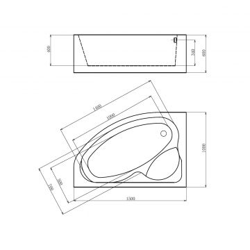 Акриловая ванна Gemy (Геми) G9009 B L белая