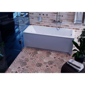 Ванна акриловая Aquatek (Акватек) Либра-170х70 с фронтальным экраном, без гидромассажа, сборно-разборный сварной каркас (слив справа) LIB170N-0000014 Белый