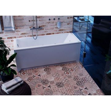 Ванна акриловая Aquatek (Акватек) Либра-170х70 с фронтальным экраном, без гидромассажа, сборно-разборный сварной каркас (слив слева) LIB170N-0000004 Белый