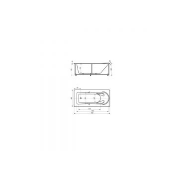 Ванна акриловая Aquatek (Акватек) Леда с фронтального экрана, без гидромассажа, сварной каркас(слив слева) LED170-0000034 Белый