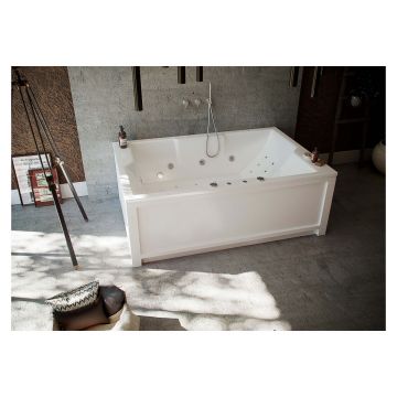 Ванна акриловая Aquatek (Акватек) Дорадо с фронтальным экраном, вклеенный каркас DOR190-0000002 Белый