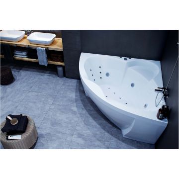 Ванна акриловая Aquatek (Акватек) Поларис-1 с фронтальным экраном, без гидромассажа, вклеенный цельносварной металлический каркас POL1-0000030 Белый