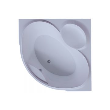 Ванна акриловая Aquatek (Акватек) Эпсилон с фронтальным экраном, без гидромассажа, вклеенный цельносварной металлический каркас EPS150-0000066 Белый