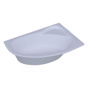 Ванна акриловая Aquatek (Акватек) Фиджи 170 с фронтальным экраном, без гидромассажа, вклеенный цельносварной металлический каркас, правая FID170-0000005 Белый