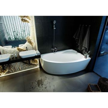 Ванна акриловая Aquatek (Акватек) Фиджи 170 с фронтальным экраном, без гидромассажа, вклеенный цельносварной металлический каркас, правая FID170-0000005 Белый