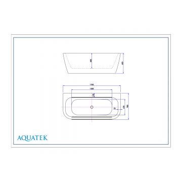 Ванна акриловая Aquatek (Акватек) Алтея, пристенная, 170х78х6х0 см , в комплекте со сливом и ножками AQ-123778 Белый
