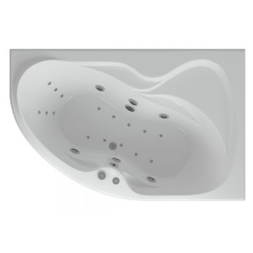 Ванна акриловая Aquatek (Акватек) Вега (Vega) 170 с фронтальным экраном, без гидромассажа, сварной каркас, левая VEG170-0000073 Белый