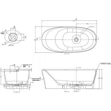 Ванна из искусственного камня Allen Brau Solid Stone Krion Neo 1700x800мм, отдельностоящая, 2.35001.21, белый матовый
