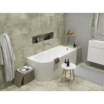 Ванна акриловая асимметричная 1MarKa Alisa MG R 1700х750 белый (01али1775п)