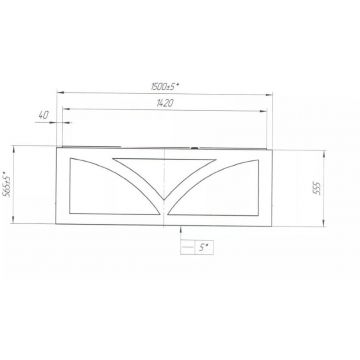 Панель лицевая 1MarKa (1Марка) Elegance, Classic, Modern А 150 белый (02кл1570 А)