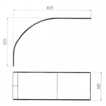 Панель лицевая 1MarKa (1Марка) Diana Flat R/L 160 белый (02дифл1610)