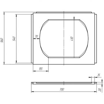 Панель боковая 1MarKa (1Марка) Libra, Medea, Viola, Vita 70 белый (02б70)