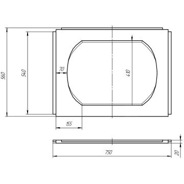 Панель боковая 1MarKa (1Марка) Libra, Medea, Viola, Vita 75 белый (02б75)