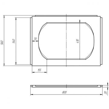 Панель боковая 1MarKa (1Марка) Libra, Medea, Viola, Vita 80 белый (02б80)