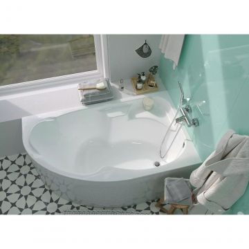 Ванна акриловая асимметричная 1MarKa (1Марка) Diana R 1500х900 белый (01ди1590п)