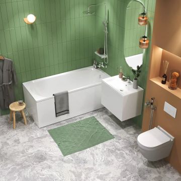 Ванна акриловая прямоугольная 1MarKa Elegance 1400х700 белый (01эл1470)