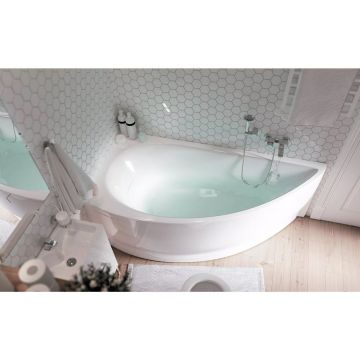 Ванна акриловая асимметричная 1MarKa Piccolo L 1500х750 белый (01пк1770л)