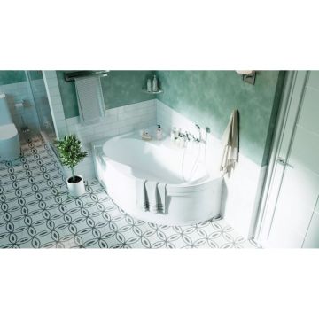 Ванна акриловая асимметричная 1MarKa (1Марка) Aura L 1600х1050 белый (01ау1610л)