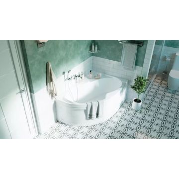Ванна акриловая асимметричная 1MarKa Aura R 1600х1050 белый (01ау1610п)